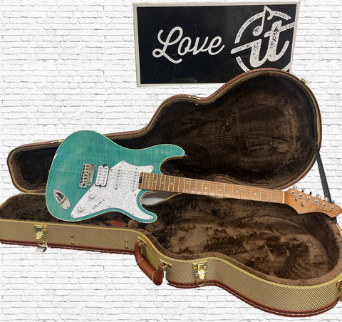 Aria Pro II 714-MK2 -Fullerton TQBL (Turquoise Blue)