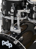 PDP CENTER Stage Drum Kit, 5pc, 20" W/ Hardware and Cymbals - Iridescent Black