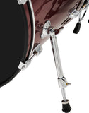 PDP CENTER Stage Drum Kit, 5pc, 20" W/ Hardware and Cymbals - Ruby Red Sparkle