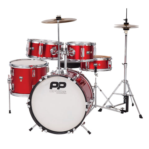 PP DRUMS JUNIOR 5 PIECE DRUM KIT- RED