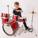 PP DRUMS JUNIOR 5 PIECE DRUM KIT- RED