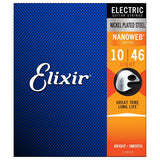 Elixir 12052 NANOWEB Light Electric Guitar Strings, 10-46