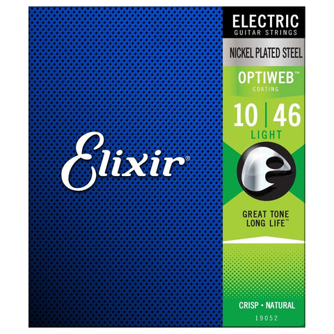 Elixir 19052 OPTIWEB Coated Electric Guitar Strings, 10-46