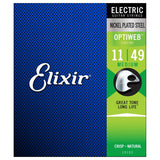 Elixir 19102 OPTIWEB Coated Electric Guitar Strings, 11-49