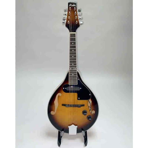 Koda A Style Electric Mandolin, F Holes, with Padded Bag, SUNBURST