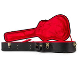 Koda Acoustic Guitar Wooden Case, Arch Top, 7mm Red Plush Interior, BLACK