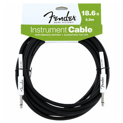 Fender Performance Series FG186 18.6 Foot Guitar Instrument Cable - Black