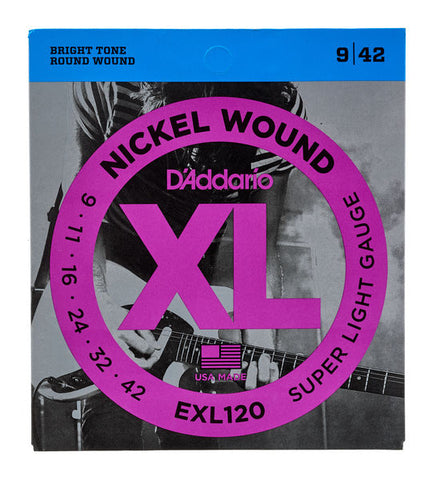 Daddario EXL120 .009 Gauge Electric Guitar Strings