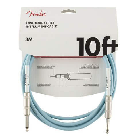 Fender Original Series 10ft/3m Daphne Blue Instrument Cable