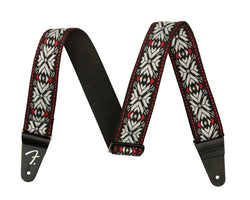 Fender Pasadena Woven Red Snowflake Guitar Strap