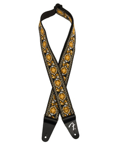 Fender Pasadena Woven Yellow Lotus Guitar Strap