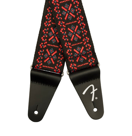 Fender Pasadena Woven Lattice Red Guitar Strap