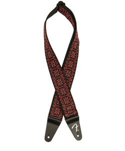 Fender Pasadena Woven Lattice Red Guitar Strap