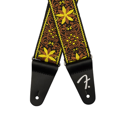 Fender Pasadena Woven Yellow Wallflower Guitar Strap