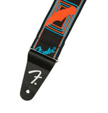 Fender Neon Monogrammed Orange / Blue Guitar Strap