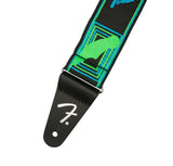 Fender Neon Monogrammed Green / Blue Guitar Strap