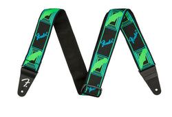 Fender Neon Monogrammed Green / Blue Guitar Strap