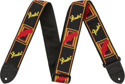 Fender Monogrammed Black Yellow And Red Guitar Strap