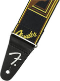 Fender Weighless Monogram Brown Yellow Brown Guitar Strap