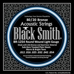 BlackSmith BR1254 Acoustic Strings, 80/20 Bronze Light Gauges 012-054