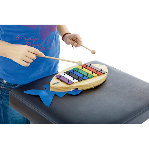NINO C Major Scale Glockenspiel, Pine Wood, Color-Coated Metal Keys