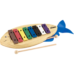 NINO C Major Scale Glockenspiel, Pine Wood, Color-Coated Metal Keys