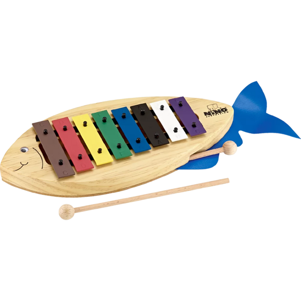 NINO C Major Scale Glockenspiel, Pine Wood, Color-Coated Metal Keys