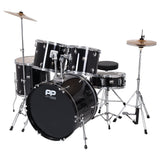 PP Drums Full Size 5 Piece Drum Kit ~ Black