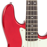 Vintage VJ74 ReIssued Bass Guitar - Candy Apple Red