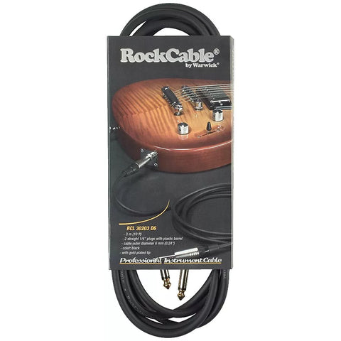 RockCable 3M Instrument Cable Straight TS Black