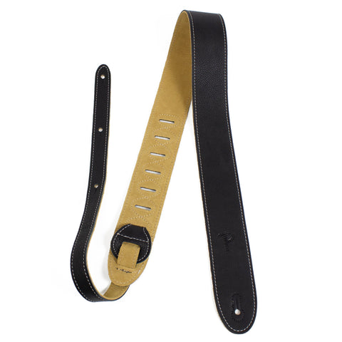 Perris 2" SOFT ITALIAN BLACK Leather Strap