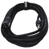 Enova XLR male 3 pin to jack 6.3 mm 2 pin microphone cable EC-A1-XLMPLM2-6