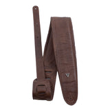 Perris 3" Padded Leather Guitar Strap - Brown