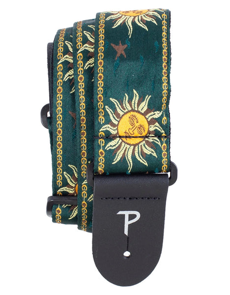 Perris EMERALD GREEN JACQUARD Guitar Strap