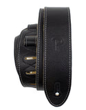 Perris 2" SOFT ITALIAN BLACK Leather Strap