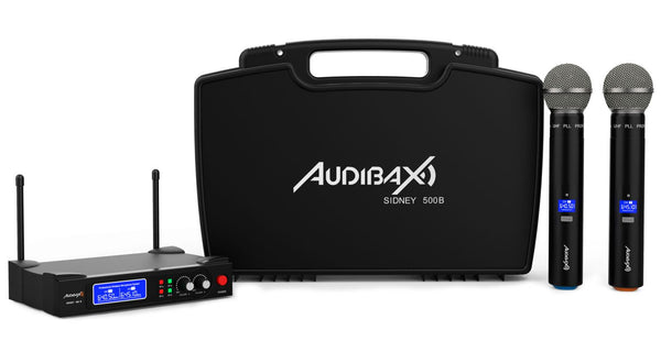 Audibax Sidney 500 B Black Wireless Microphones + Case