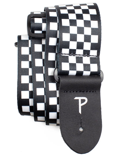Perris Black / White Checker Design Guitar Strap
