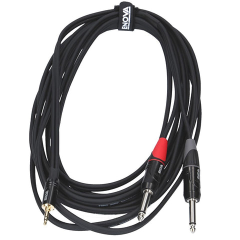 Enova 3 m Jack 3.5 mm 3 pole - 1/4" plug 2 pole adapter cable EC-A3-PSMPLM-3