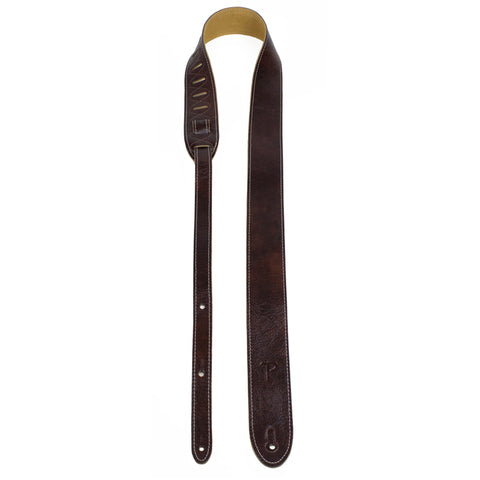 Perris 2” Chocolate Brown Deluxe Italian Leather Strap