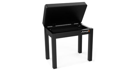 Audibax KB200 Black Piano / Keyboard Bench with Storage Compartment