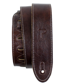 Perris 2” Chocolate Brown Deluxe Italian Leather Strap
