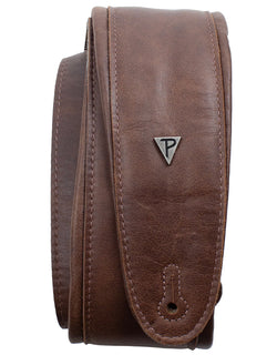 Perris 3" Padded Leather Guitar Strap - Brown