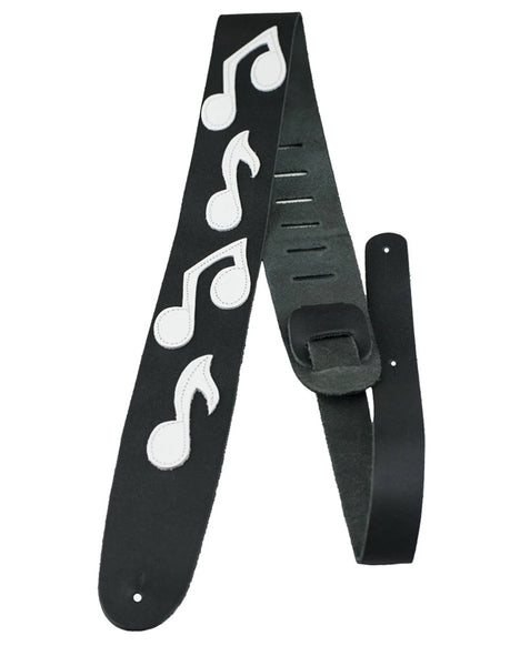 Perris Black / White Musical Notes Guitar Strap