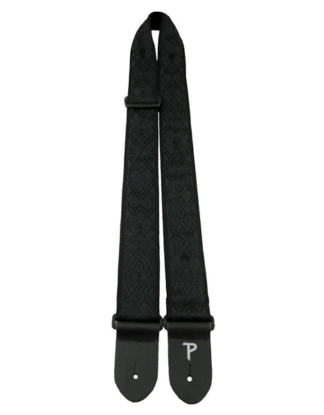 Perris Black Satin Diamond Jacquard Guitar Strap