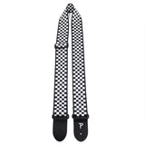 Perris Black / White Checker Design Guitar Strap