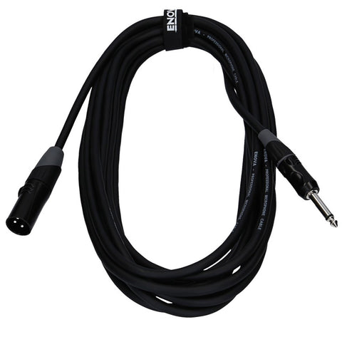 Enova XLR male 3 pin to jack 6.3 mm 2 pin microphone cable EC-A1-XLMPLM2-6