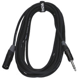 Enova 3 m XLR male to 1/4" plug 3 pole microphone cable  EC-A1-XLMPLM3-3