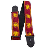 Perris Gold Burgundy JACQUARD Guitar Strap