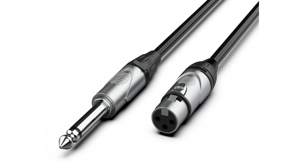 Audibax Silver XLR Female Mono Jack 3m Black 10101695