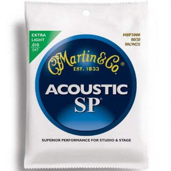 Martin MSP3000 .010 Gauge Acoustic Guitar Strings